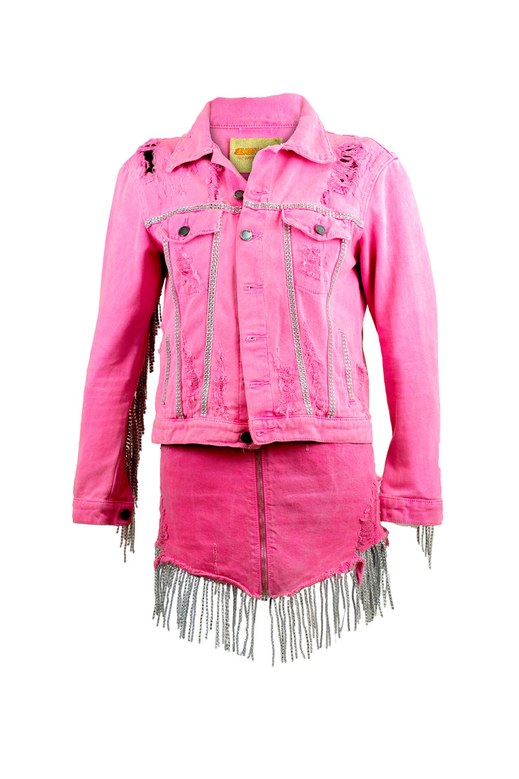 The “Miss Worldwiide” Pink Denim Jacket