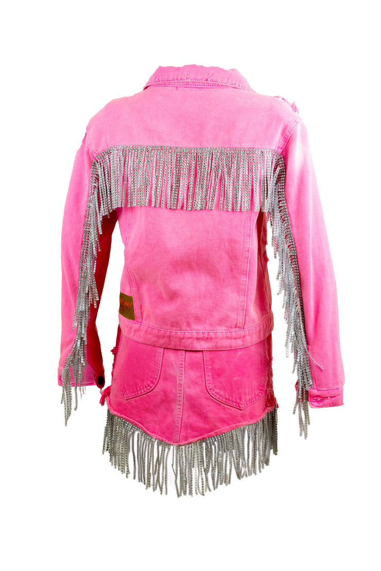 The “Miss Worldwiide” Pink Denim Jacket
