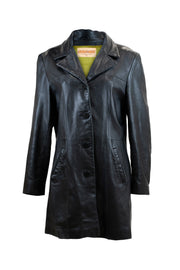 The “Black Crystal Stallion” Leather Trench